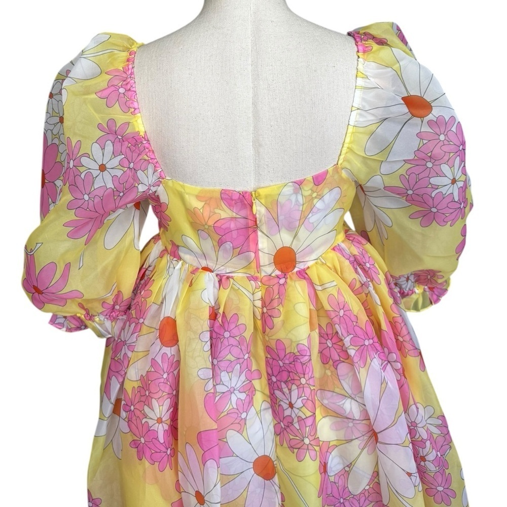 Selkie French Puff Midi Dress in Goldie Floral Print Small - Picture 8 of 11